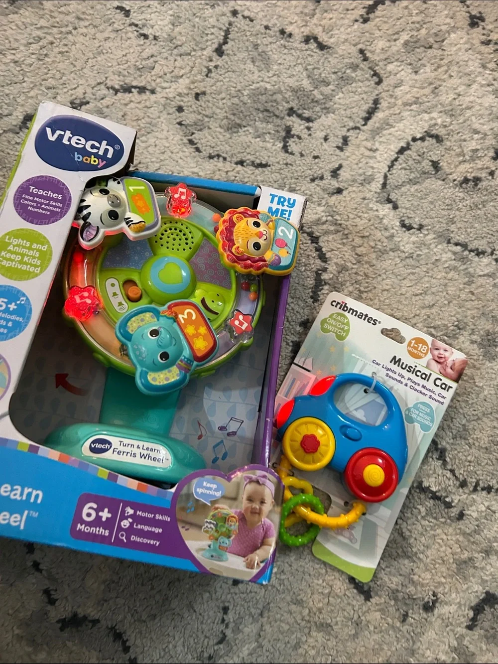 VTech Turn & Learn Ferris Wheel Cribmates Musical Car